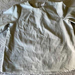 Faux gray leather shirt